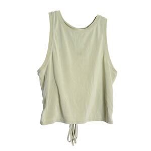 LULULEMON Open Tie Back Tank Top Dew Green Cropped Lightweight Active Women's 6